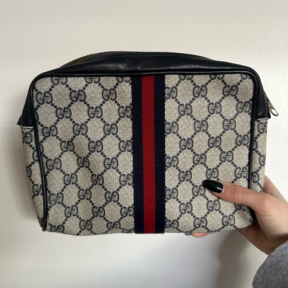 Authentic vintage Gucci makeup bag